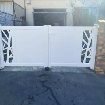 portail aluminium fresk dewi blanc 9016 baulne 91 entree maison moderne
