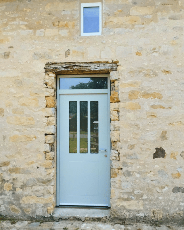 porte entree acier belm ral 7035 maison en pierre renovation